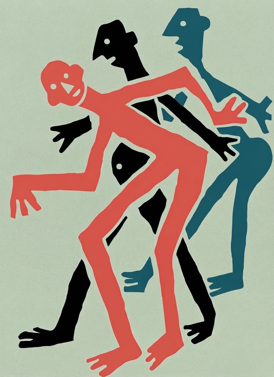 The Three Steps — figures & portraits artwork, Figures